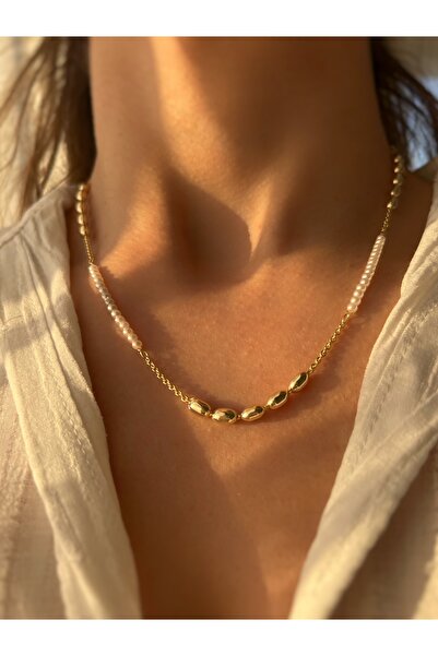 ToffyStore قلادة لؤلؤ غير متماثلة فاخرة