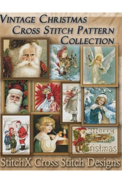 AuthorHouse Colecție de modele vintage de Crăciun cu goblen: diagrame alb-negru