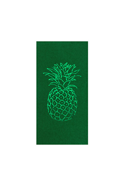 Story مناديل ورقية خضراء اللون مقاس 33×33 سم بنمط الأناناس، 16 قطعة، طي 1/8