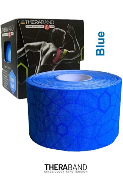 THERABAND Waterproof Sports Physiological Therapy Tape for Pain Relief and Muscle and Joint Support with Exact Indicator (Blue)