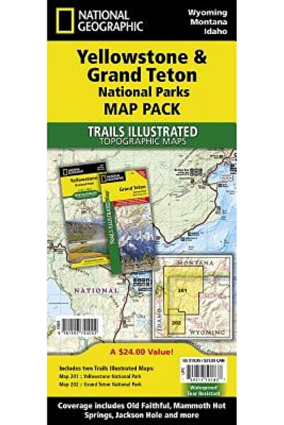 BIBLIOBAZAAR Pachet de hărți pentru parcurile naționale Yellowstone și Grand ...