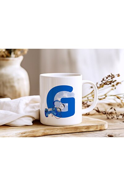 Beramussa كوب بتصميم لعبة بلاي ستيشن بحرف G - هدية خاصة لعشاق الألعاب والرياض...