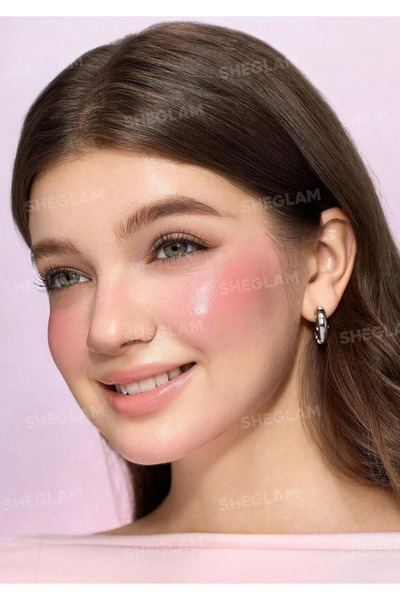 SHEGLAM Glass Glow Allık Çubuğu – Cherry Express, 2'si 1 Arada Dudak & Yüz