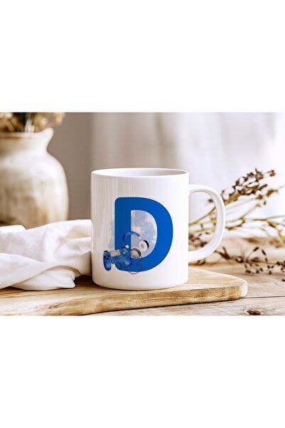 Beramussa كوب بتصميم حرف D لوحدة تحكم بلاي ستيشن - هدية خاصة لعشاق الألعاب وا...