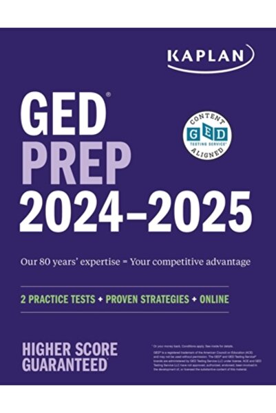 Kaplan Pub Pregătire pentru testul GED 2024-2025: 2 teste practice + strategii dovedite + online
