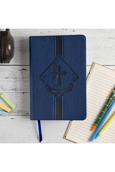 Holman A J KJV Kids Bible, Royal Blue Leathertouch