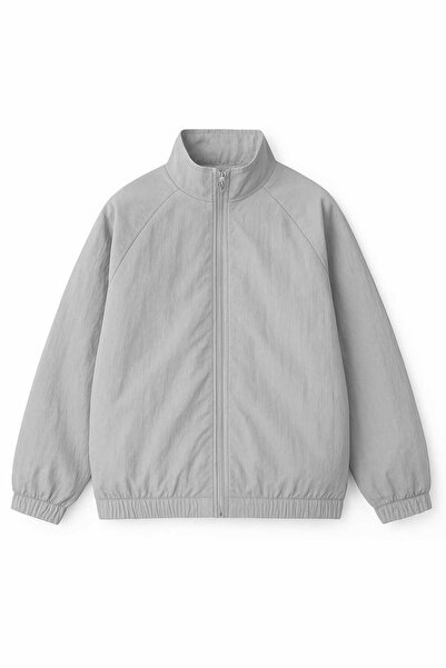 ModaTEKS Unisex Paraşüt Kumaş Oversize astarsız Rüzgarlık Yağmurluk