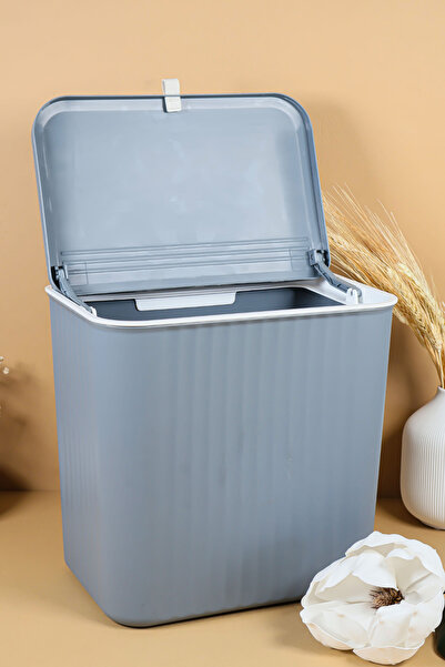 welcomein Gri Kapaklı 50 Lt Çöp Kovası – Modern Tasarım, Kokuyu Hapseden, Day...