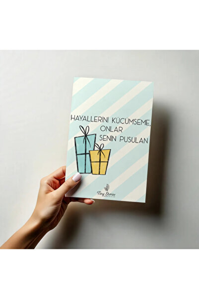 tinystoriestr Kartpostal Motto Kartı - 4 Adet
