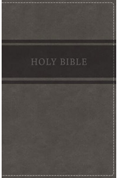 Nelsonword Pub Group KJV, Deluxe Gift Bible, Imitation Leather, Gray, Red Let...