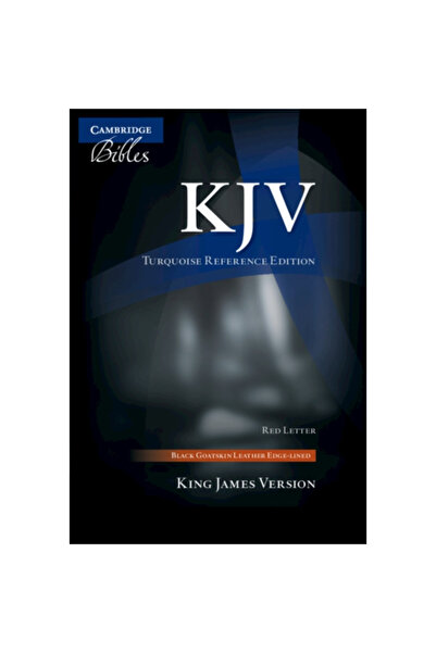 Cambridge Univ Pr KJV Turquoise Reference Bible, Black Goatskin Leather, Red-...
