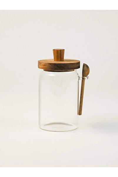 Minihol Ridce Akasya Kapaklı Cam Kavanoz (700 ml)