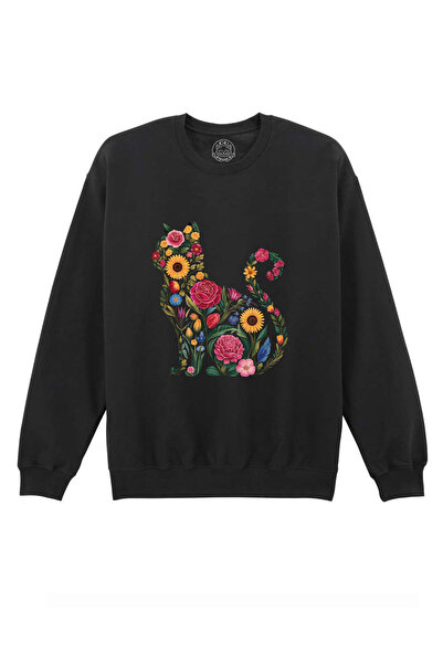 Cu Pisici Bluza printata-Flora Cat, Unisex