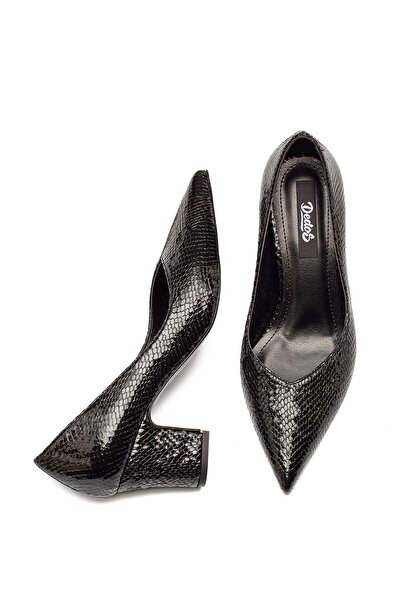 Dedos Women's Snake Patterned Casual Heeled Shoes 5000