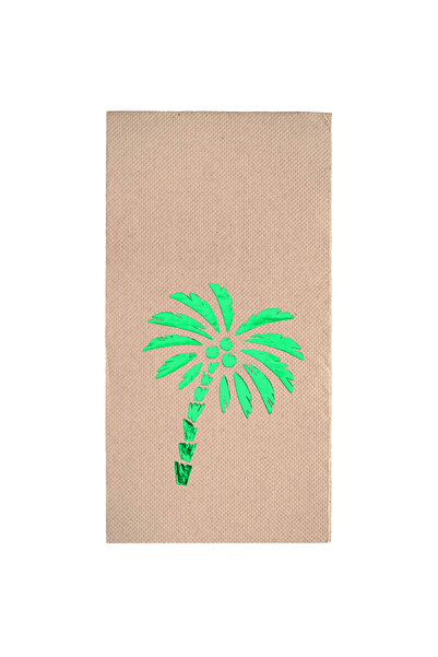 Story مناديل ورقية ملونة من الكرافت مقاس 40 × 40 سم، منقوشة بنقشة نخيل أوراق ...