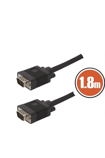 OEM VGA monitor cable male - female 1.8m double shielded black delight