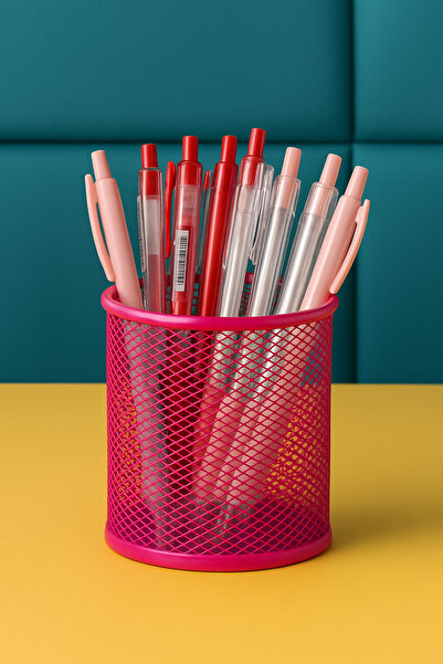 Boldy Desktop Office Pen Holder - Perforated Pen Holder - Metal Pen Holder-Office Desktop Organizer-Desktop Pen Holder