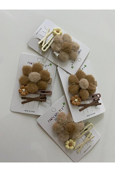 RSTM Boutique Triple Plush Flower Hairpin Buckle