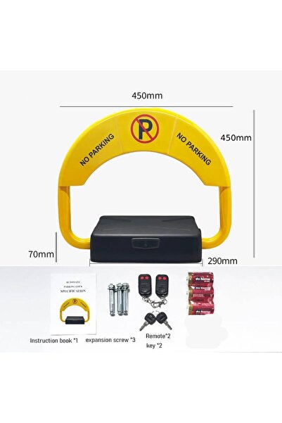 SCROLLS Automatic Car Parking Barrier, Anti Parking, Weatherproof Galvanized Steel Size:46X46X8cm