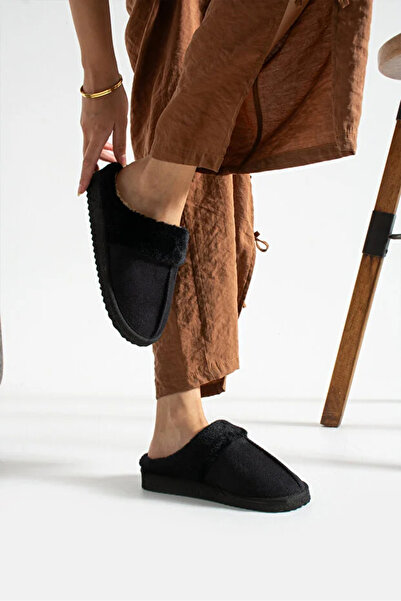 BiDünya Winter Unisex House Slippers with Wool Inside, Noiseless, Non-Slip Eva Sole, Dowry Bundle Slippers