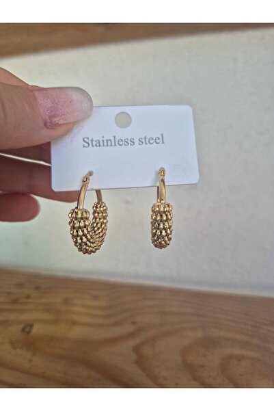 Pinkimaj Style Halka Earrings Are Steel Gold Earrings