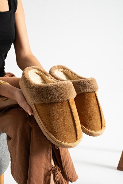Vanessa Shoes Kadın Tüylü Peluş Sessiz Ev Terliği Terlik (LÜX) CM2000