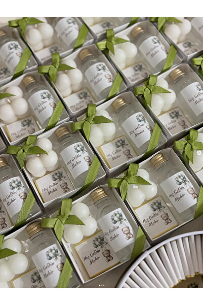 3DLuxeDekor Çikolata Mum Kolonya Hediyelik 15 ADET (Bebek, Söz, Nişan, Kına, ...