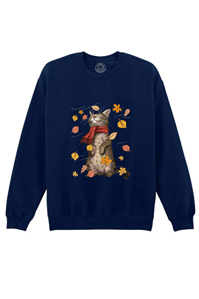 Cu Pisici Printed blouse-Autumn Cat, Unisex