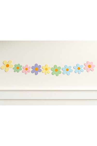 Partifabrik زينة متسلسلة بألوان الماكارون بتصميم زهرة الأقحوان 12 قطعة