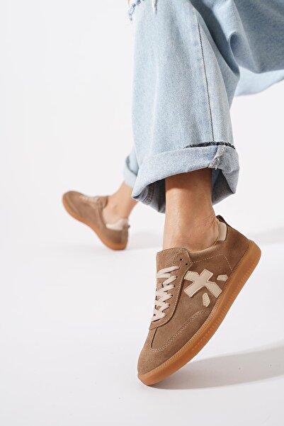 Moda Pie حذاء رياضي نسائي من الجلد الطبيعي من سييرا يان، جلد سويدي من فرو المنك