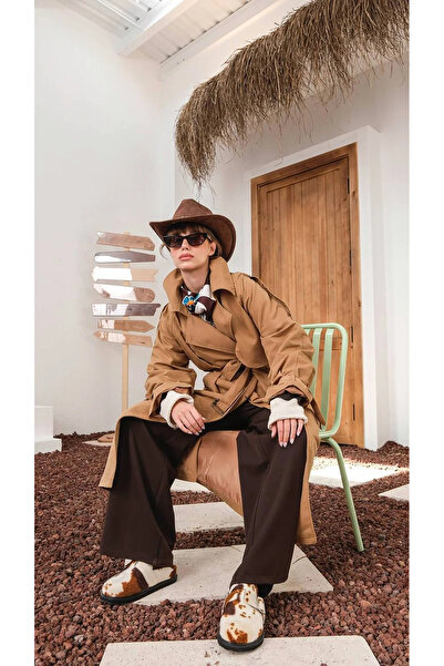 MADAMMERY Oversize Thick Soft Textured Lining Trench Coat