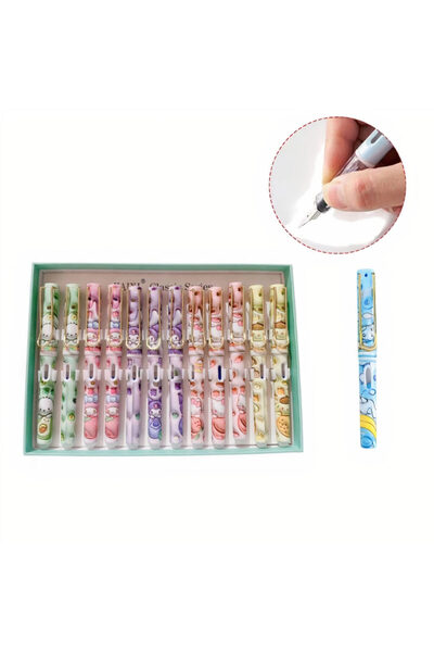 JML1 Set de 12 pixuri colorate cu modele amuzante, 12 cm