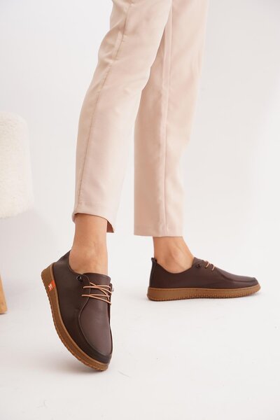 Moda Pie Pantofi de damă din piele naturală Yerna, cu curele din cauciuc, pie...