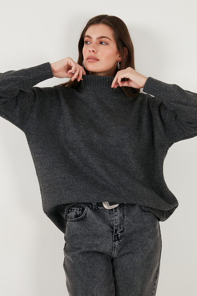 Lela Pulover tricotat cu textura moale, cu guler, cu croiala oversize, pachet de 2, PULOVER 680KZ00469S2