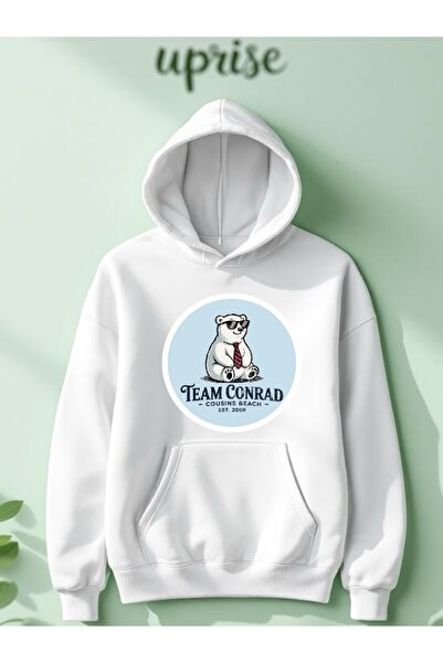 Vordevia سويت شيرت كبير الحجم من القطن المطبوع من Cousins Beach ذو 3 خيوط