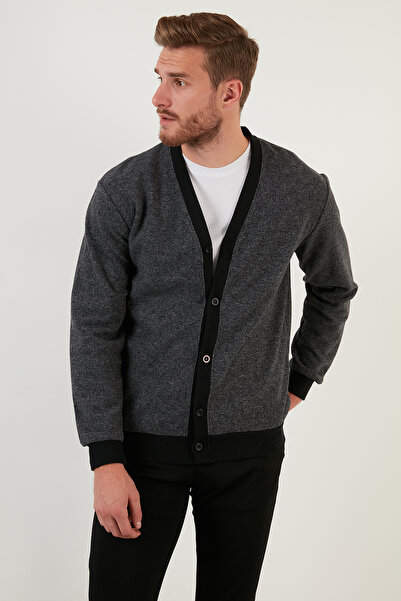 Buratti Cotton Regular Fit Buttoned V-Neck 2-Pack Cardigan Men's Cardigan 456205S2