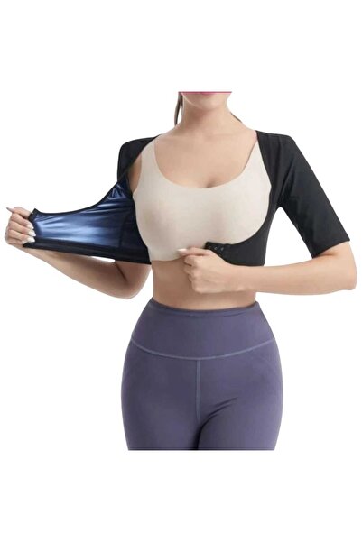 VEYA مشد سوفت ساونا نص كم للذراعين حراري لحرق دهون الظهر والذراعين