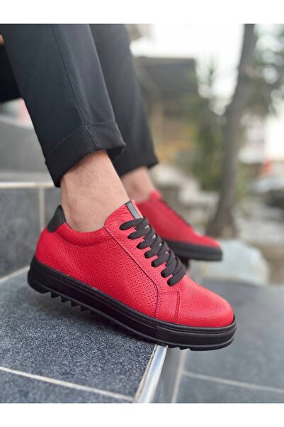Generic Brand Kb-Dx2 Red Leather Casual Men's Shoes