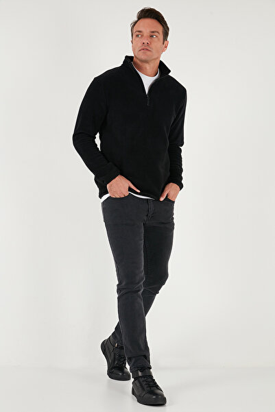 Buratti Slim Fit Half Zipper Stand Collar 2-Pack Fleece Men's Polar 5906003S2