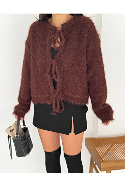 Vionne Bearded Knitwear Tied Cardigan