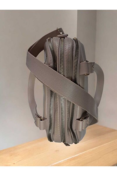 Sanmorris Kum- Açık Vizon Yumuşak Suni Deri Ayarlanabilir Çapraz Askılı Smart...