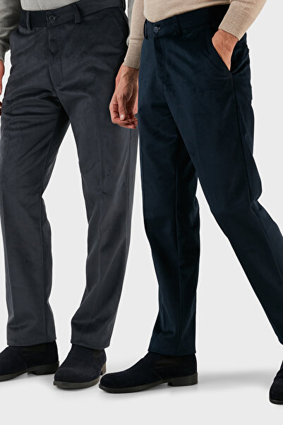 Buratti Normal Bel Regular Fit Straight Leg 2-Pack Velvet Trousers Men's Velvet Pants 645Merlins2