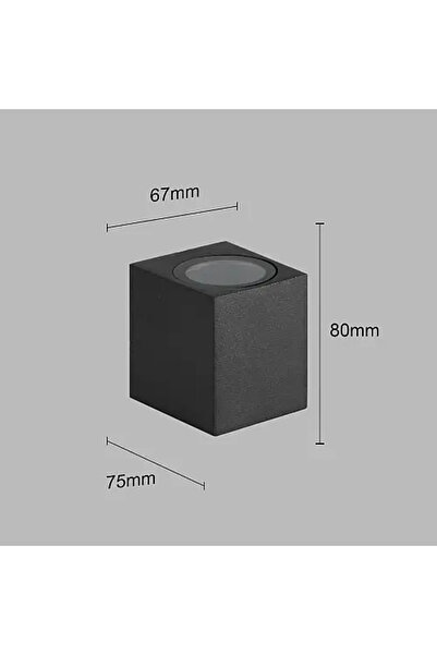 HAMER Single-sided square wall GU10, outdoor lighting