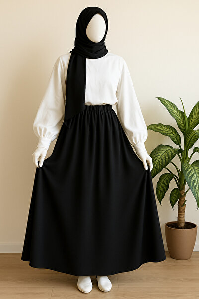 Misue Handmade Medina Silk Hijab Skirt, Long Flared Skirt, Flowy Egyptian Silk Flared Skirt, Hijab Modest Clothing