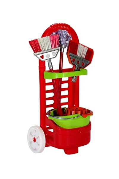 DavidaHome Set curatenie, matura, foras, galeata, mop, cu roti, 3 ani +