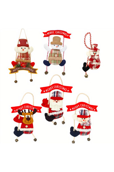 First Choice 1 piece Christmas Decorations 30cm Textile with Bells and Hangers, Various Models