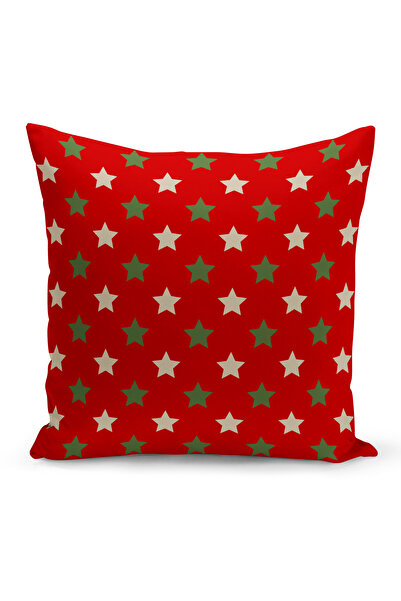 Bertille Home New Year Series Double-Sided Digital Printed Set of 4 Throw Pillow Covers (Christmas Cushion Cover)