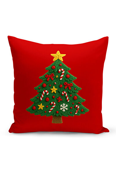 Bertille Home New Year Series Double-Sided Digital Printed Set of 4 Throw Pillow Covers (Christmas Cushion Cover)