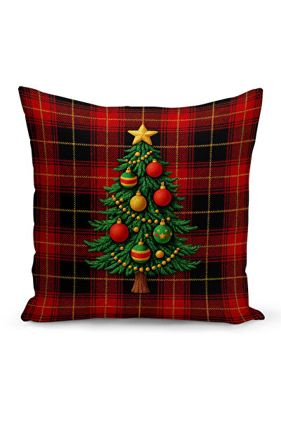 Bertille Home New Year Series Double-Sided Digital Printed Set of 4 Throw Pillow Covers (Christmas Cushion Cover)