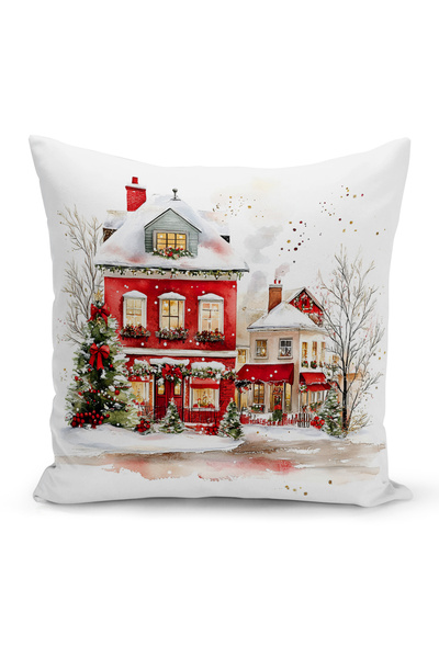 Bertille Home Новогодишна серия Двустранна калъфка за възглавница с цифров пе...